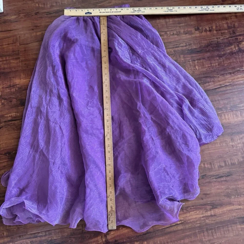 Womens Maxi Skirt XS Purple Fairy Whimsigoth Witchy Flowy Ethereal Romantic Y2K